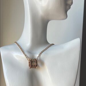 Gold-Tone Tube Pendant Necklace - Women Jewelry